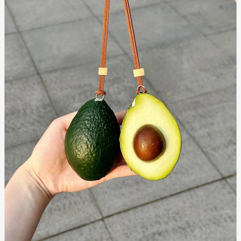 Unique Car Pendant for Rear View Mirror - Handcrafted Avocado Design, Car Pendant Hanging Keychain Pendant Gift, 1...