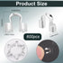 1 Box 600Pcs Silver Wire Guard Loops Guardian Wire Protector Jewelry Brass Double Holes U Shaped Thread Protectors for Jewelry Making Necklaces Br...
