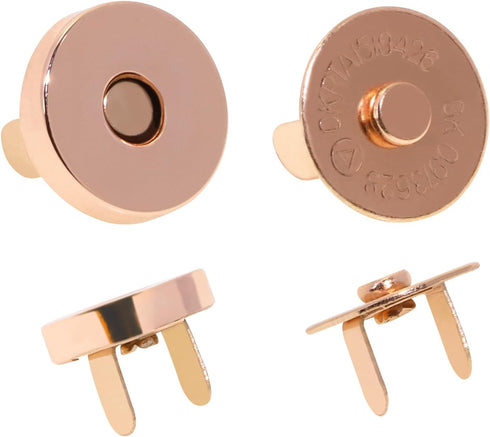 Mini Skater 14mm Small Rose Gold Magnetic Button Clasps Snaps Closures Fastener for Sewing Projects DIY Small Craft Clothing Totes Handbag Leather...