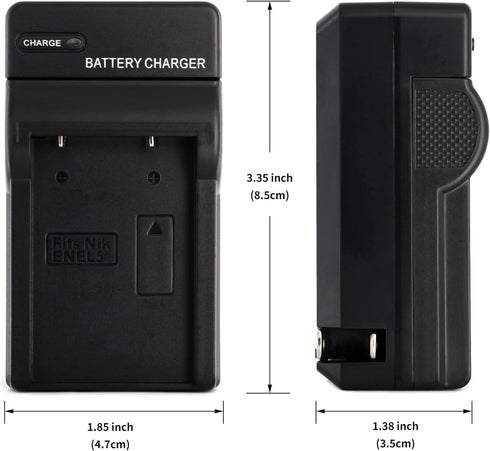 EN-EL5 Wall Charger for Nikon Coolpix 3700, 4200, 5200, 5900, 7900, P100, P3, P4, P500, P5000, P510, P5100, P520, P6000, P80, P90, S10 and More wi...