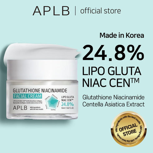APLB Glutathione Niacinamide Facial Cream | LIPO GLUTA NIAC CEN™ 24.8% 1.86 FL.OZ/Korean Skincare, Deep hydration, Niacinamide, Improve skin elast...