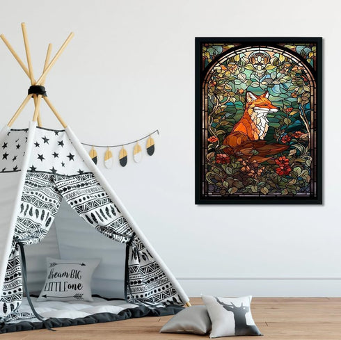 AIBOERL Diamond Painting Kits, foxes 5D DIY Full Drill Diamond Art Painting Kits for Adults, Seaside Diamond Painting Gem Art Craft for Home Wall ...