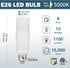 EP 75W Equivalent LED Bulb - 12W 1100 Lumens 5000K Daylight White Non-Dimmable E26 Medium Base - Bright Bulbs for Home, Bedroom, Office Lamp, 6 Pa...