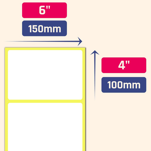 60 Pack, Large Labels for Storage Bins, Organizing - White, 6" x 4"...