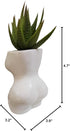 Cute 4.7 inch Indoor Body Shaped Ceramic Succulent Cactus Air Plant Body Art Modern Flower Pots Planter - Plant Not Included (White)...