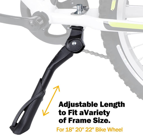 Cyfie Bike Kickstand for Kids Bike 18 20 22 inch Wheel, Center Mount Bicycle Kick Stand, Adjustable Child Kickstands for 18" 20" 22" Adult Mountai...
