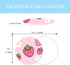 Cute Strawberry Steering Wheel Cover Anti-Slip and Practical 14.5-15 Inch Universal Steering Wheel Cover with 2 Pieces Car Coasters Suitable for M...
