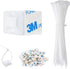 Strong Back-Glue Self Adhesive Cable Zip Tie Mounts Kit - 50 Set Cable Management Clips with 6" Zip Ties, Wire Holders - Outdoor Sticky Wire Organ...