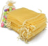 G2PLUS Organza Bags 4×6 Inches, 100PCS Gold Organza Gift Bags with Drawstring, Sheer Mesh Jewelry Pouches, Sheer Candy Bag for Christmas, Wedding ...
