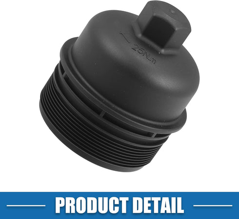Engine Oil Filter Housing Cover Cap 26351-3C250 for Kia Sedona Borrego 3.8L 2009-2010 Plastic Black...