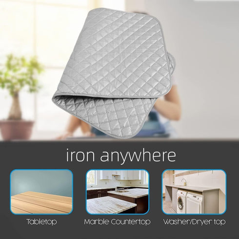 Portable Ironing Pad, Foldable Ironing Pad Blanket Suitable for Washer Dryer Desktop Countertop Small Household Ironing Board...