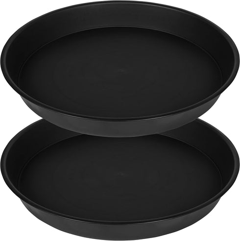 2 Pack of Bird Bath Bowl 12", 1.6" Depth, 10 12 inch Birdbath Bowls Dish Only for The Garden, Large Plant Saucer (12", Black)...