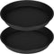 2 Pack of Bird Bath Bowl 12", 1.6" Depth, 10 12 inch Birdbath Bowls Dish Only for The Garden, Large Plant Saucer (12", Black)...