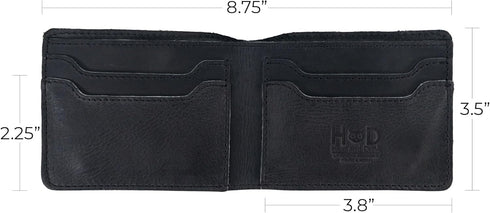 Hide & Drink, Classic Wallet, Storage Case for Identification, Multiple Card Slots, Bifold Wallet, Travel Accessory, Full Grain Leather, Handmade,...