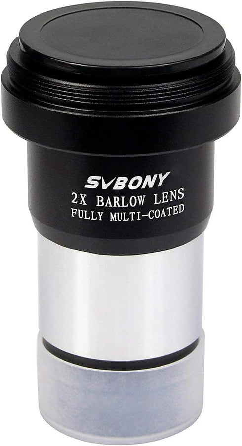 SVBONY Barlow Lens 2X, 1.25 inch Barlow Lens with Multi Coated Broadband Green Film, Telescope Accessories with M42 Thread for Telescope Eyepiece...
