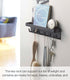 Yamazaki Home Magnetic Key Rack with Tray Steel One Size Black...