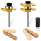 1/4 Inch Shank Matched Tongue and Groove Router Bit Set Wood Milling Saw New Woodworking Tools 3 Teeth T Shape Wood Milling- (2 Pack)...