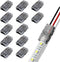 2-Pin LED Connector for 10MM Wide Waterproof Single Color LED Strip Light- Strip to Wire Quick Connection...