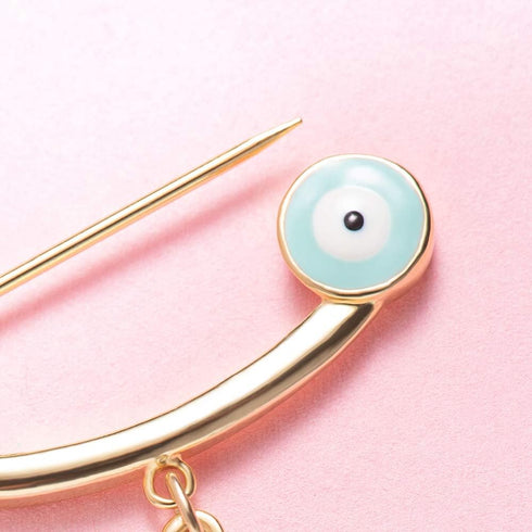 MANVEN Hamsa Evil Eye Stroller Pin Lucky Protection Clothes Brooch Diaper Bag Pin Birthday Gift...
