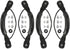 Anndason 4 Pcs Black Kayak Canoe Boat Side Mount Carry Handles/Paddle Park Kayak Handles and Hardwares...