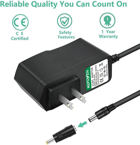 AC DC Adapter Charger for Vtech Safe Sound VM321 VM321BU VM321 VM321PU VM321 BU VM321-2 BU Video Baby Monitor and Camera Power Supply (Baby & Pare...