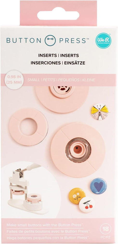 We R Memory Keepers Button Press Circle Insert Small, Makes 25mm DIY Buttons, Perfect for Backpacks, Purses, Bags, and More, Use with Favorite Fab...
