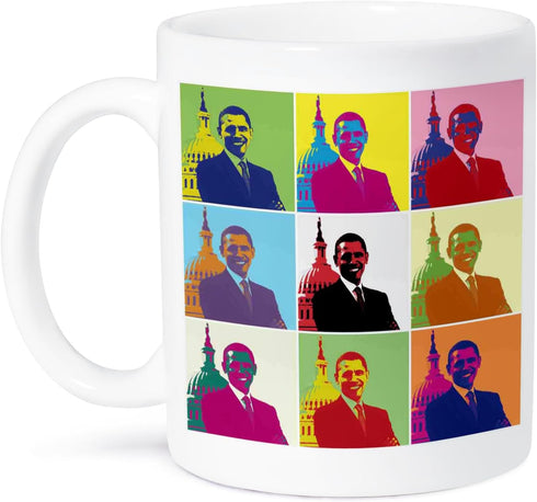 3dRose President Barack Obama Pop Art Mug, 15 oz, Ceramic...
