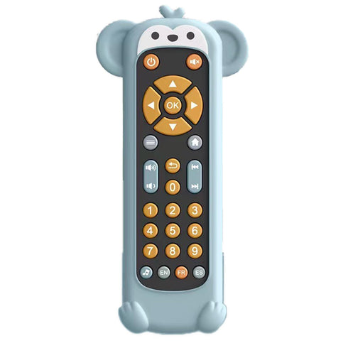 Baby TV Remote Control Toy with Cute Giraffe Soft Silicone Cover Teething Toy, Realistic Baby Musical Remote Control Toy with Light ? Sound (Monke...