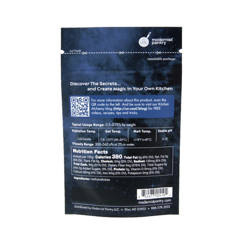 Pure Methylcellulose - Low Viscosity ? Non-GMO ? Vegan ? OU Kosher Certified - 50g/2oz...