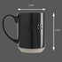 Sheffield Home Set of Stoneware Coffee Mugs- 4 Printed Coffee Cups, Tea Cups, Latte Mugs 16 oz (Black)...