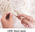 KEPSWET Cotton Floral Oval Handmade Crochet Lace Table Runner White (12x48 inch)...