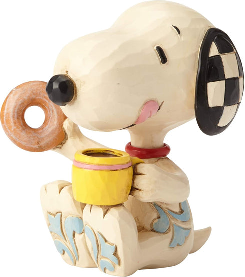 Enesco 6001297 Jim Shore Peanuts Snoopy Donuts and Coffee Miniature Figurine, 3 Inch, Multicolor...