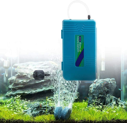 Saim Portable Aquarium Battery Operated Air Pump Backup Operated Fish Tank Air Pump Aerator Oxygen...