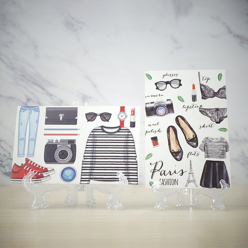 4 Inch/5 Inch/6 Inch Clear Small Plastic Easel Plate Stands Holder to Display Pictures, Plates, or Other Items at Weddings, Home Decoration, Birth...