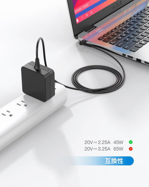 Charger Fit for Lenovo IdeaPad L340 L340-15 L340-17 L340-15IWL L340-15IWL Touch L340-17IWL Laptop (45w,Safety Certified by UL)...