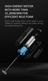 Milk Frother Wand with Stand - Milk Frother Handheld Battery Operated - Electric Whisk Coffee Frother - Drink Mixer Handheld Frother with Stand - ...