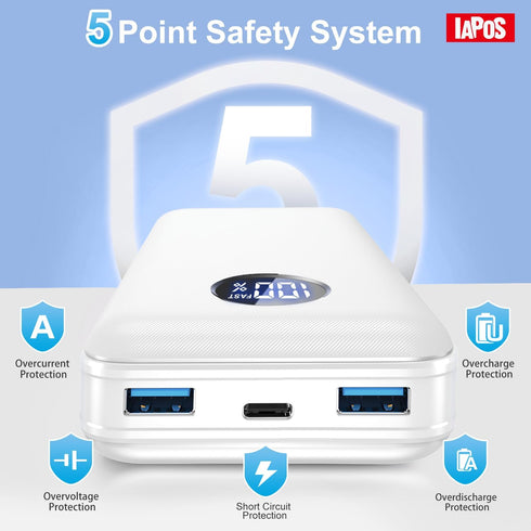 Portable Charger 40000mah Power Bank, 1 USB-C & 2 USB-A Out, 22.5W Fast Charging External Phone Battery Pack for iPhone 15/15 Pro/15 Pro Max, iPho...