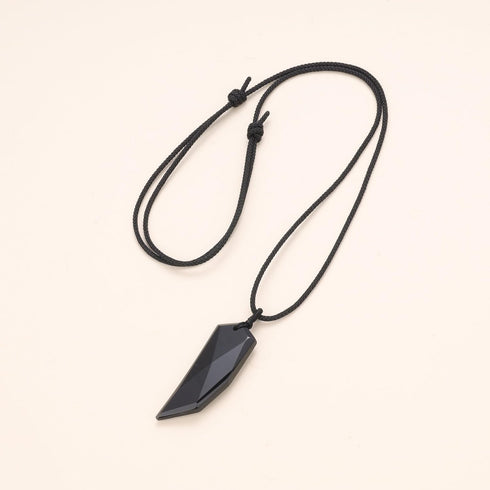 COAI Obsidian Howlite Wolf Tooth Yin Yang Couples Pendant Necklaces...