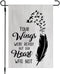 Memorial Day Garden Flag - Outdoor Gravesite Feather Saying Decor - Your Wings Were Ready But Our Hearts Were Not Garden Flag - New Home Yard Flag...