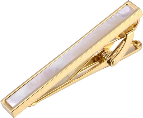 Mother of Pearl Men's Tie Clip With Presentation Box Tie Bar for Gentleman Regular Necktie Tie Pin for Daily Business Anniversary Wedding Occasion...