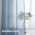 MIULEE Dusty Blue Linen Textured Sheer Curtains 84 Inches Long 2 Panels for Bedroom Living Room, Semi Transparent Farmhouse Light Blue Window Net ...