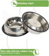 Stainless Steel Cat Bowl, 4 Pack Metal Dog Bowls for Food and Water, Non-Slip Pet Feeding Dish Bowl with Rubber Base for Cats Puppy Small Medium D...