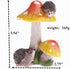 Fairy Mushroom Miniature Mushrooms Ornaments Hedgehog Outdoor Mushroom Figurine Fairy Garden Accessories Decor Small Garden Decoration...