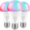 A19 Smart Light Bulbs, WiFi Bluetooth Color Changing LED Light Bulbs, Music Sync, 60W Equivalent 800LM, Dimmable, Supports Alexa, Google Assistant...