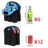 Hipiwe 6 Pack Bottle Can Carrier Tote Insulated Neoprene Baby Bottle Cooler Bag Water Beer Bottle Holder for Travel with Secure Carry Handle...