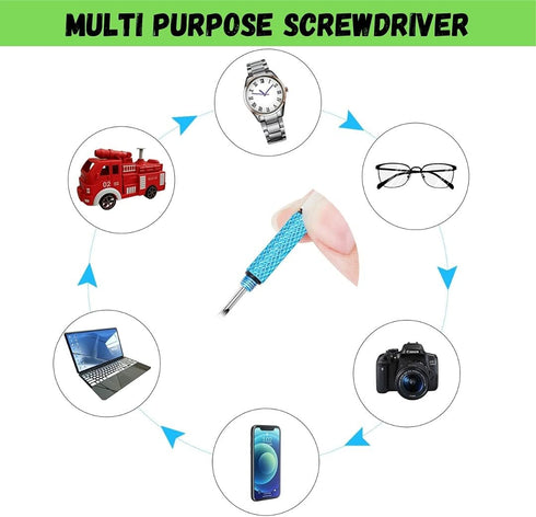 Eyeglass Screwdriver Repair Kit Precision 3 in 1 Mini Screwdrivers Set Keychain Glasses, Sunglasses, Sunglass, Watch, Electronics, Jewelry, Eyegla...