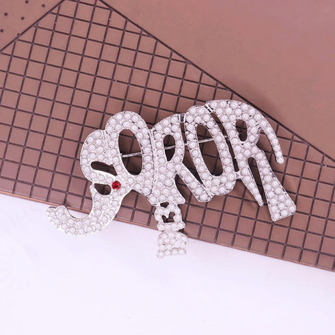 Pearl Elephant DST Sorority Pin Soror Greek Delta Brooch Social Womenhood Gift Jewelry For Clothing Bag...