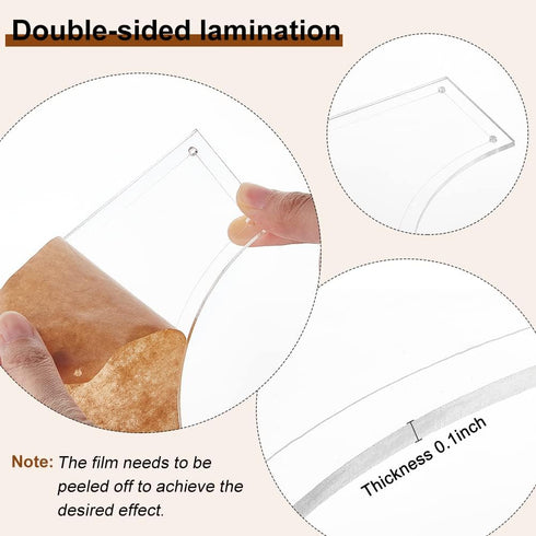 BENECREAT 10Pieces Quilting Acrylic Template Set, 2/3/4/5/6Inch Transparent Rulers with Film Protection, for DIY Kitchen Art Craft...