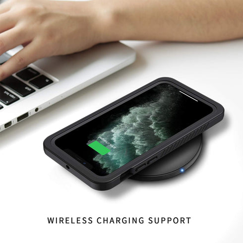 Lanhiem for iPhone 11 Pro Max Case, IP68 Waterproof Dustproof Case with Built-in Screen Protector, Heavy Duty Full Body Protective Clear Back Phon...