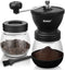 Manual Coffee Grinder with Burr, Coffee Bean Grinder for Espresso, French Press, Cold Brew, Includes 2 Glass Jars (11oz Each) and Brush, Hand coff...
